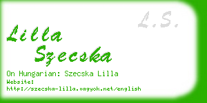 lilla szecska business card